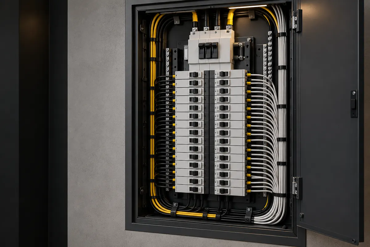 Tablero eléctrico con térmicas y disyuntor diferencial